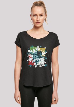 F4NT4STIC MARVEL CHRISTMAS BLACK WIDOW - T-shirts med print - black