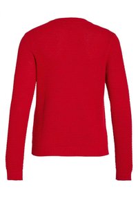 VILA VIDALO O-NECK LS SU - Stickad tröja - barbados cherry