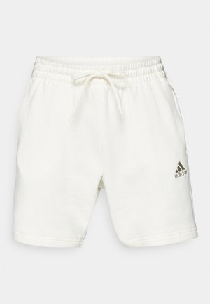 adidas Sportswear ESSENTIALS FRENCH TERRY 3-STRIPES - Sports shorts - off white/putty grey