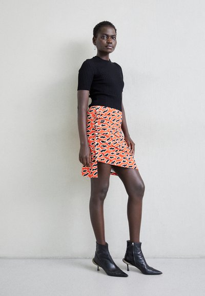 Rabanne JUPE - Φούστα παρεό - red flash