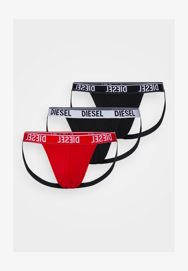 Diesel JOCKY 3 PACK - Слипове - black/red