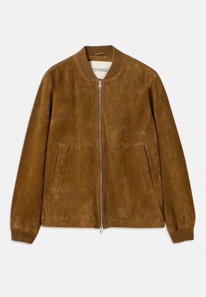 CLOSED Leather jacket - light mocha brown