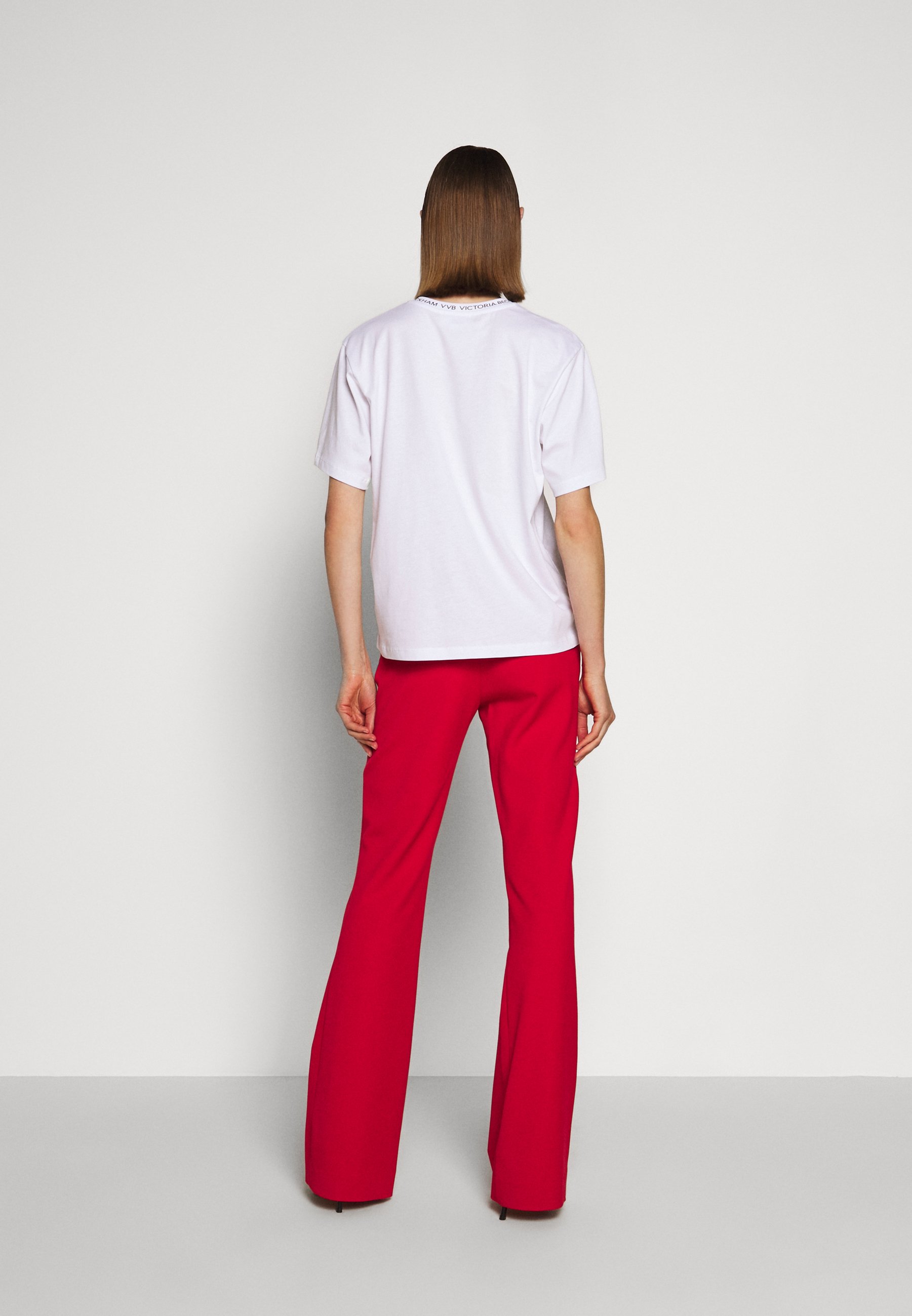 Victoria Victoria Beckham LOGO T shirts med print white ORANGE Flared jeans Victoria Beckham Jeans - Dameklær er billig