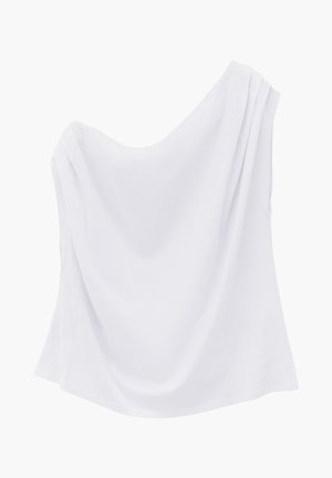 OXXO, OXXO PLEATED ASYMMETRIC T-SHIRT - T-shirts print - white