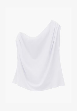 OXXO, OXXO PLEATED ASYMMETRIC T-SHIRT - T-shirts print - white