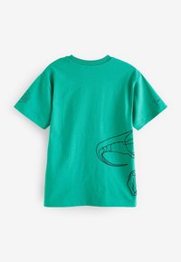 Next RELAXED FIT SHORT SLEEVE GRAPHIC STANDARD - Nyomott mintás póló - green linear dino