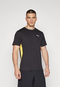 Puma RUN FAVORITE VELOCITY TEE - Sportfelső - black/sun stream