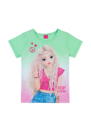 Print T-shirt - green ash