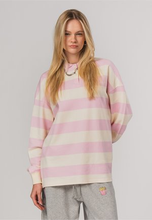 Karo Kauer Label, BEKLEIDUNG POLOSHIRT STRIPED - Poloshirt - pink-creme