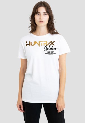 NETFLIX, KPOP DEMON HUNTERS HUNTRIX GOLDEN LOGO - Print T-shirt - white