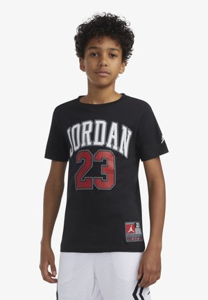 Jordan PRACTICE FLIGHT TEE  - Print T-shirt - black/gym red