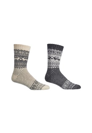 2ER PACK        - Socken - grau   weiß