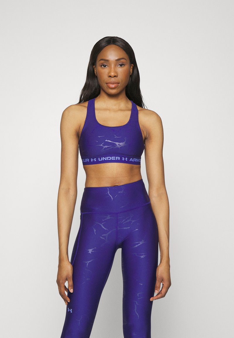 Under Armour CROSSBACK MID Medium support sports bra sonar blue