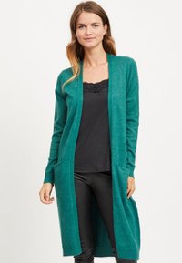 VILA VIRIL LONG CARDIGAN - Kofta - petrol