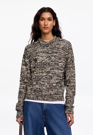 ARKET, TWO-TUNE JUMPER - Pullover - black melange