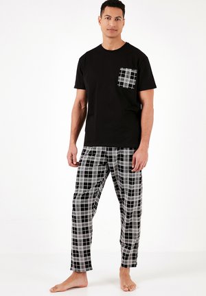 REGULAR FIT  - Pyjama set - black white