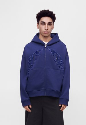 FAVELA, DOUBLE AVES PEARL FRONTZIP - Суитшърт с цип - blue