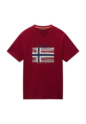 Napapijri, T-shirt con stampa - tibetan red