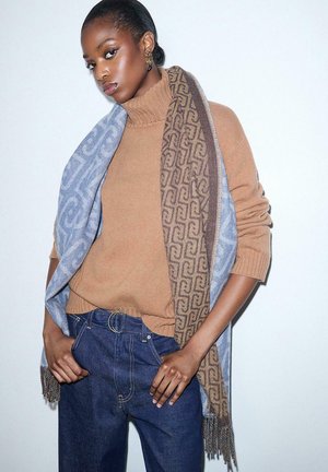 LIU JO, STOLA DOUBLE NEW LOGO CHAIN - Sciarpa - denim