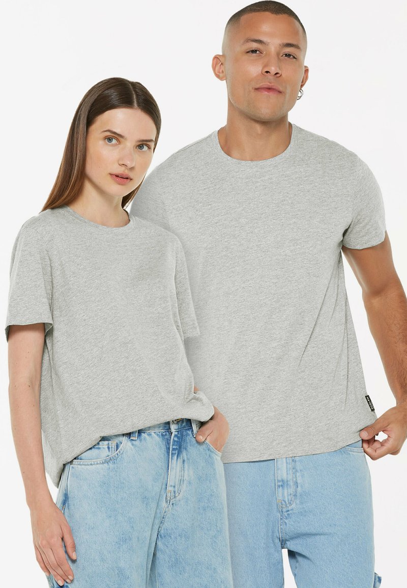 Harlem Soul 2ER PACK UNISEX - Basic T-shirt - greymelange   greymelange