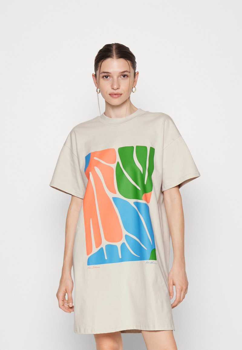 New Balance ATHLETICS KIM VAN VUUREN DRESS Jersey dress moonbeam/offwhite Zalando.de