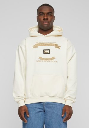 Karl Kani METAL PLATE OS  - Sweat à capuche - off white