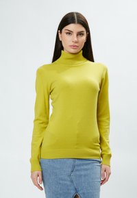 INFLUENCER HIGH-NECK BASIC - Strickpullover - acid