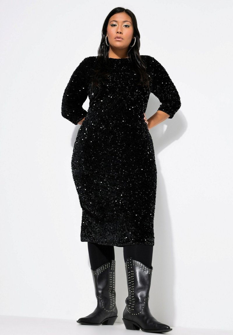 Studio Untold SLIM SHAPE MIDILÄNGE  - Koktejlové šaty / šaty na párty - black