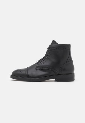 SLHBLAKE BROGUE BOOT - Lace-up ankle boots - black