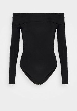 CAPE SLEEVE BODY - T-shirt imprimé - black