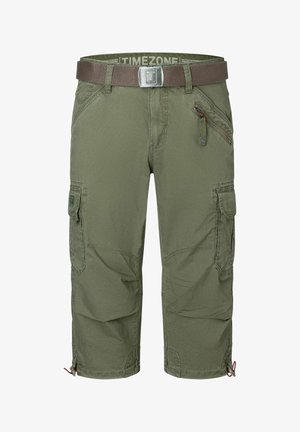 TIMEZONE, MIT GÜRTEL UND MEHRFACHTASCHE - Shorts - olive