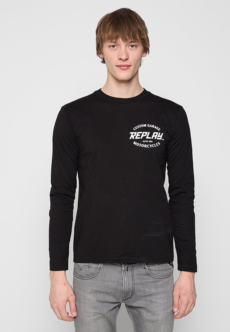 Replay Longsleeve zwart