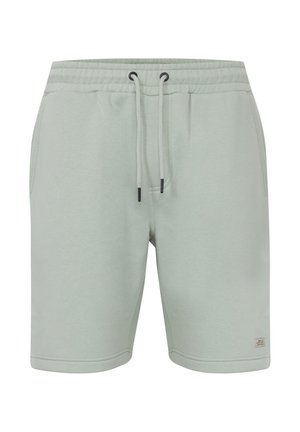 Lys grønne bomullsblandingsshorts med elastisk linning, justerbar snor, sidelommer og liten logodetalj på kanten.