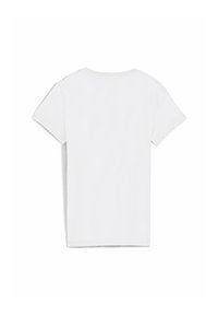 Hvid bomulds t-shirt med rund halsudskæring og korte ærmer, med et enkel design uden synlige logoer eller mønstre på ryggen.