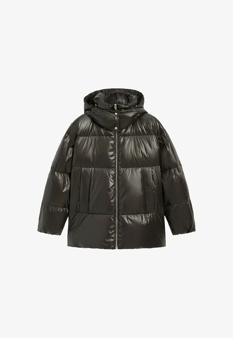 Outlined Jacket Massimo Dutti Down jacket - dark grey - Zalando