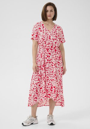 BEATHE  - Skjortekjole - true red chalk flower print