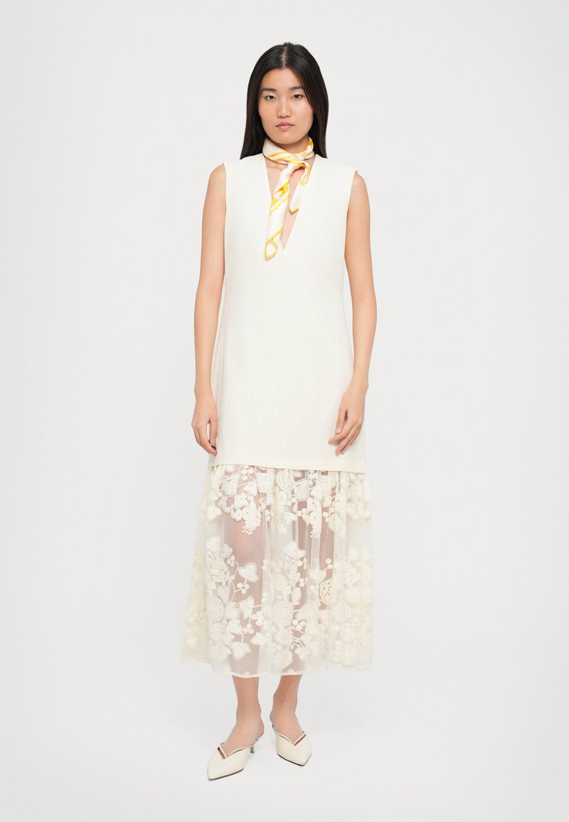 Sea ARIELLE V NECK MIDI DRESS - Vardagsklnning - cream/offwhite -  Zalando.se