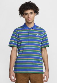 CLUB STRIPE - Poloshirt - game royal white