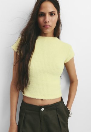 PULL&BEAR SOFT TOUCH - T-shirt basic - light yellow