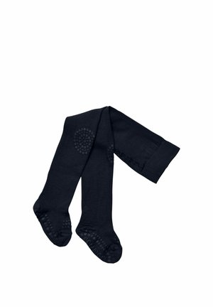 Black knee-high tights with non-slip grip dots on the soles and around the knees for added safety and support.