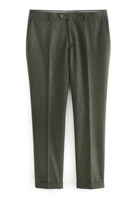 SLIM FIT WOOL TRIMMED - Pantalon de costume - green
