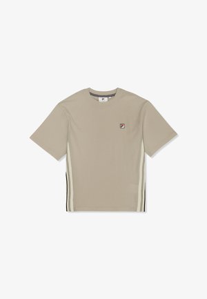 Fila, APPAREL SERRETTA LOOSE HERITAGE TAPE - Printtipaita - white pepper