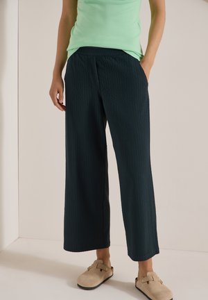 Cecil WIDE LEG HOSE IN SEERSUCKER-QUALITÄT - Stoffhose - palm breeze green