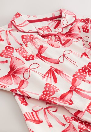 Next REGULAR FIT - BUTTON THROUGH SET - Nattøj sæt - red/white bow print