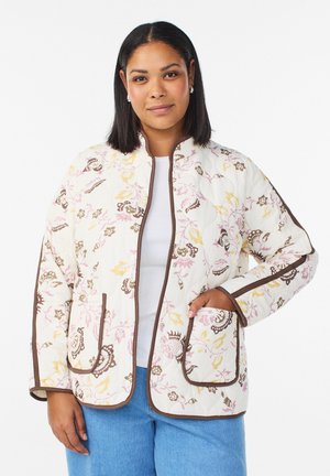 MIT KNÖPFEN UND GEBLÜMTEM MUSTER - Overgangsjakke - pumice stone aop
