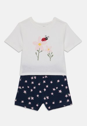 NMFVILINSE SET - Shorts - bright white/navy