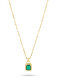 Common Lines SOLITAIRE PENDANT EMERALD UNISEX - Necklace - gold-coloured