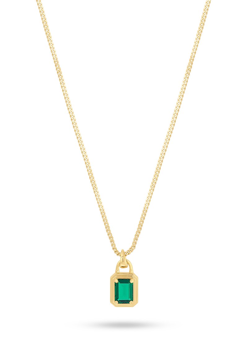 Common Lines SOLITAIRE PENDANT EMERALD UNISEX - Necklace - gold-coloured