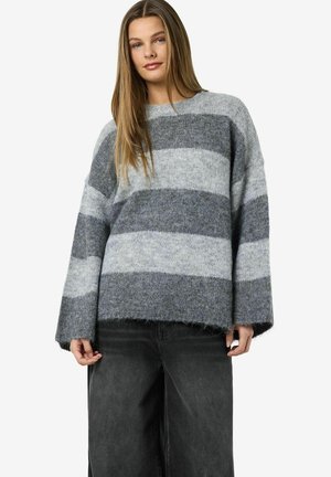 Noisy May NMSUTTON - Svetr - light grey melange