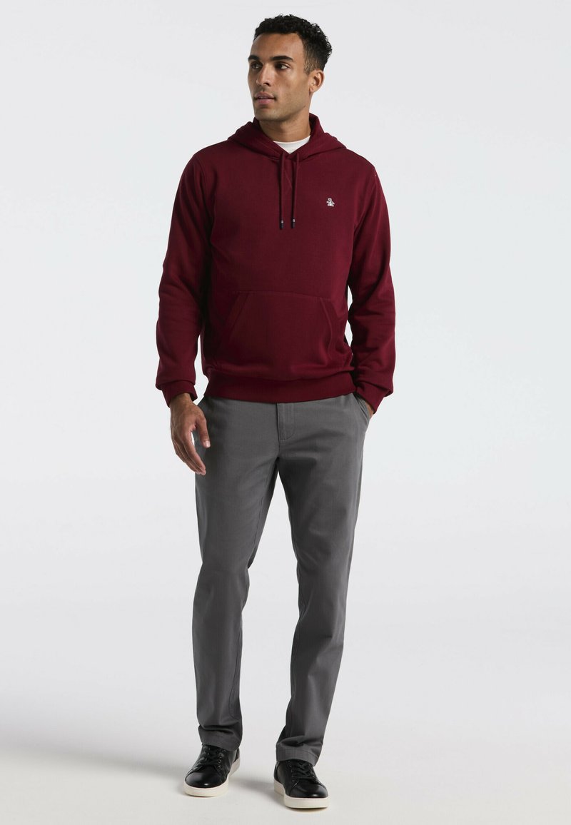 Sweat à Capuche Original Penguin Backford - Rouge Vif - Neuf Avec étiquettes - Taille Indiquée Sur étiquette